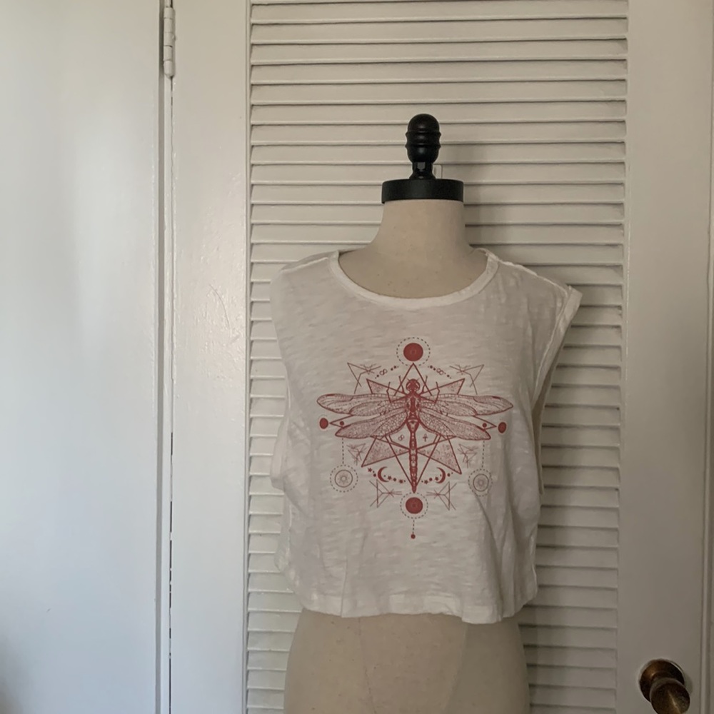 white crop blouse